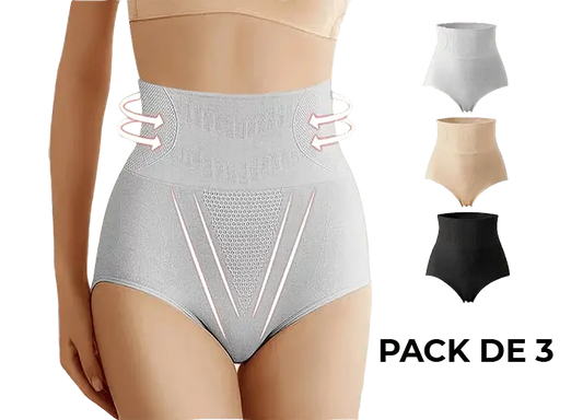 Pack de 3 Bragas Cinta Modeladora Push-Up